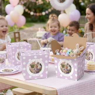 Custom First Birthday Photo Favor Box Geschenkschachtel