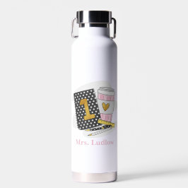 Custom First Grade Lehrer Black Coffee School Trinkflasche