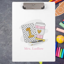 Custom First Grade Lehrer White Notebook School