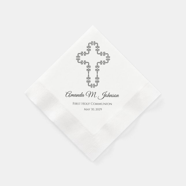 Custom First Heilige Kommunion Napkins Serviette (Ecke)