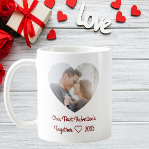 Custom First Valentine's Day Together Foto Kaffeetasse