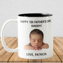 Custom First Vatertag Foto Geschenk von Baby