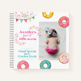 Custom First Words Buchgeschenk für Baby Notizbuch