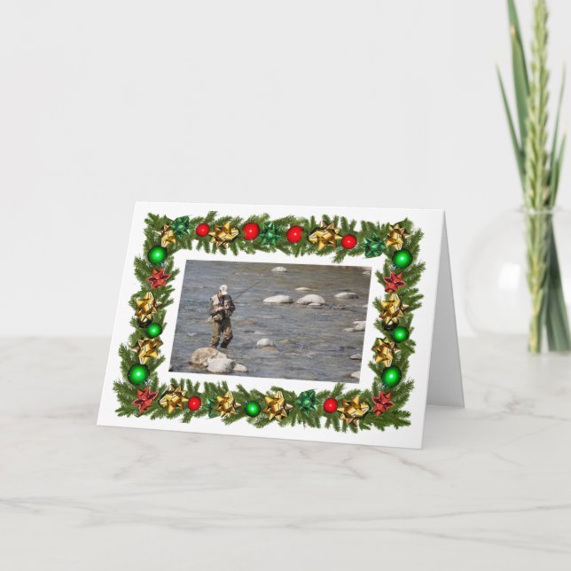 Custom Fishing Fishing "Fishmas" Weihnachten Karte (Vorderseite)