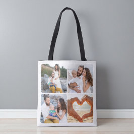 Custom Five Photo Personalized Double Sided  Tasche
