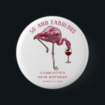 Custom Flamingo 50. Geburtstag Novelty Swag Button<br><div class="desc">Niedlichen personalisierten 50. Geburtstag Party Flamingo Gag-Taste. Fügen Sie Ihren Namen und Ihre Nachricht hinzu,  indem Sie auf den Button "Personalisieren" klicken,  um ein Party für Ihre Feier zu erstellen. Ein perfekter Sake für die Gäste,  um sich an diesen besonderen Meilenstein zu erinnern.</div>