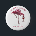 Custom Flamingo 50. Geburtstag Novelty Swag Button<br><div class="desc">Niedlichen personalisierten 50. Geburtstag Party Flamingo Gag-Taste. Fügen Sie Ihren Namen und Ihre Nachricht hinzu, indem Sie auf den Button "Personalisieren" klicken, um ein Party für Ihre Feier zu erstellen. Ein perfekter Sake für die Gäste, um sich an diesen besonderen Meilenstein zu erinnern.</div>