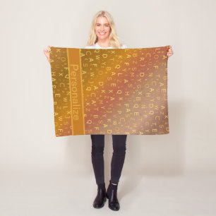 Custom Fleece Blanket Buchstaben aus farbig glänze