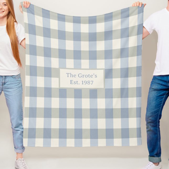 Custom Fleece Blanket Name Est Date Family Gift (Von Creator hochgeladen)