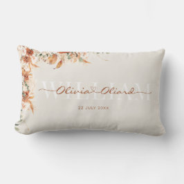 Custom Floral Boho Wedding & Brautparty Geschenk Lendenkissen