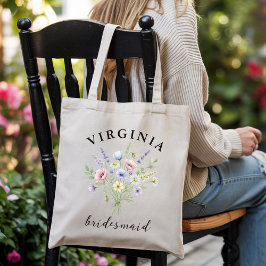 Custom Floral bridal shower tote for bridesmaids Tragetasche