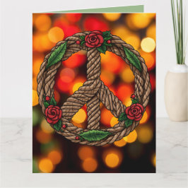 Custom Floral Celtic Weihnachten Knot Peace Sign Karte