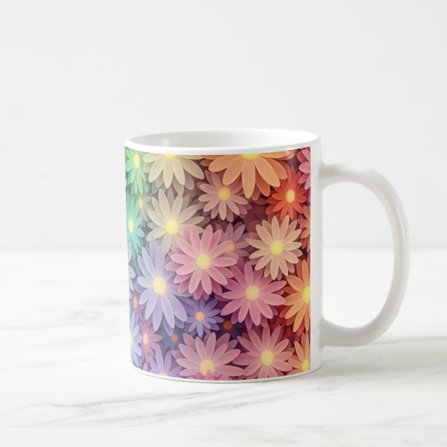 Custom Floral Design Coffee Mug Kaffeetasse (Rechts)
