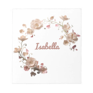 Custom Floral Elegance Notepad Notizblock