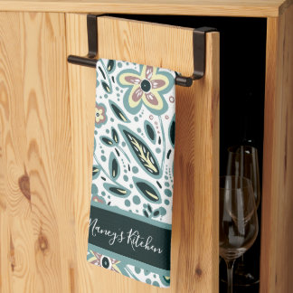 Custom Floral Geschirrtuch