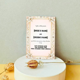 Custom Floral Patterns Schöne Hochzeit Einladung