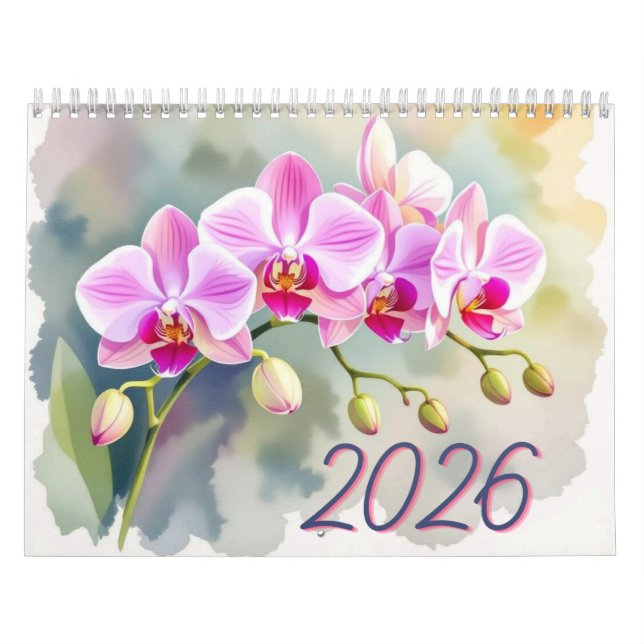 Custom Floral Photo Calendar Personalized Flower  Kalender (Titelbild)