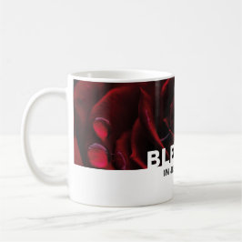 Custom Floral Rote Rose BLESSED Kaffeetasse