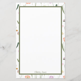 Custom Floral Stationery