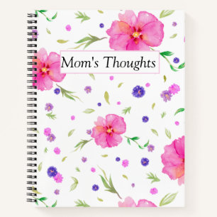 Custom Floral Teacher Geschenk Wasserfarben-Notebo Notizbuch