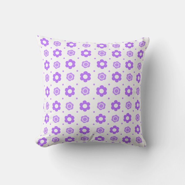 Custom Floral Throw Pillow Kissen (Vorderseite)