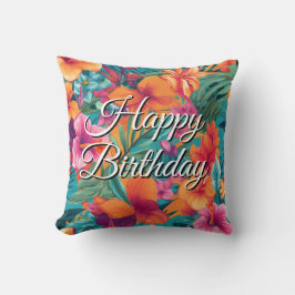 Custom Floral Tropical Vibrant Beauty Interior  Kissen