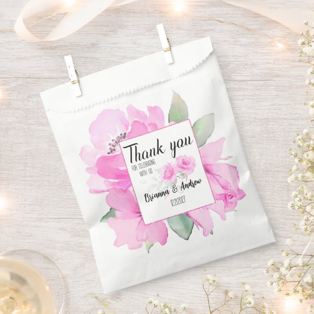 Custom Floral Wedding Danke Ihnen Geschenke Person Geschenktütchen (Ausgeschnitten)