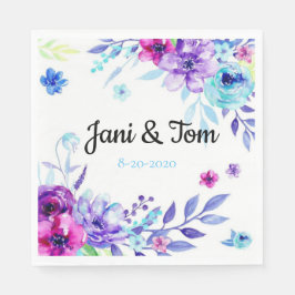 Custom Floral Wedding Serviette