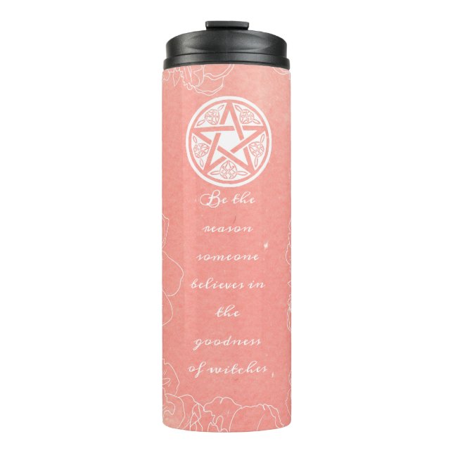 Custom Floral Wiccan Thermosbecher (Vorderseite)