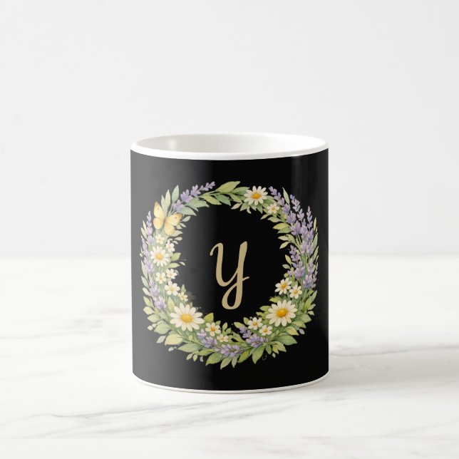 Custom Floral Wreath Mother’s Day Kaffeetasse (Mittel)