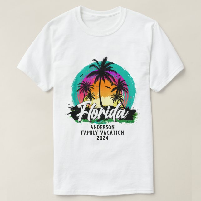 Custom Florida Family Vacacation Group Matching T-Shirt (Design vorne)