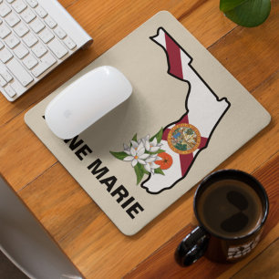 Custom Florida Flag Staat Blume Orange Blossom Mousepad