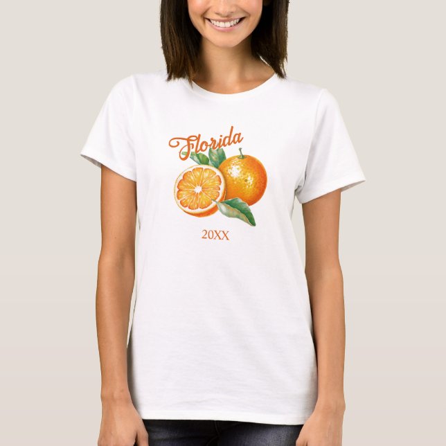 Custom Florida Orange T-Shirt (Vorderseite)