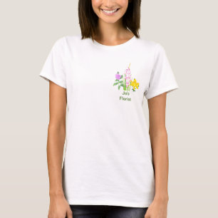 Custom Florist Shirt, Name des Unternehmens hinzuf T-Shirt