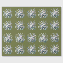 Custom flower design geschenkpapier