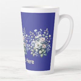 Custom flower design milchtasse