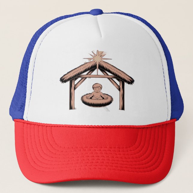 Custom Foam Trucker Hat, White and Black Trucker H Truckerkappe (Vorderseite)