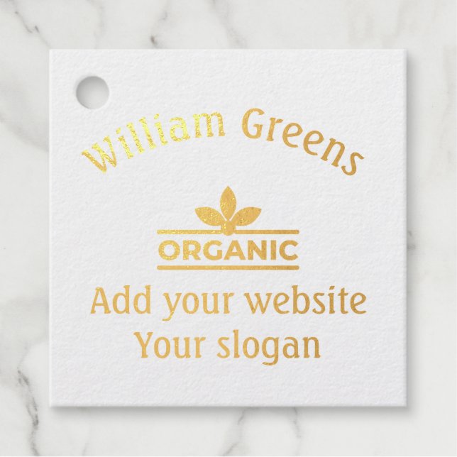 Custom Foil Favor tag (Vorderseite)