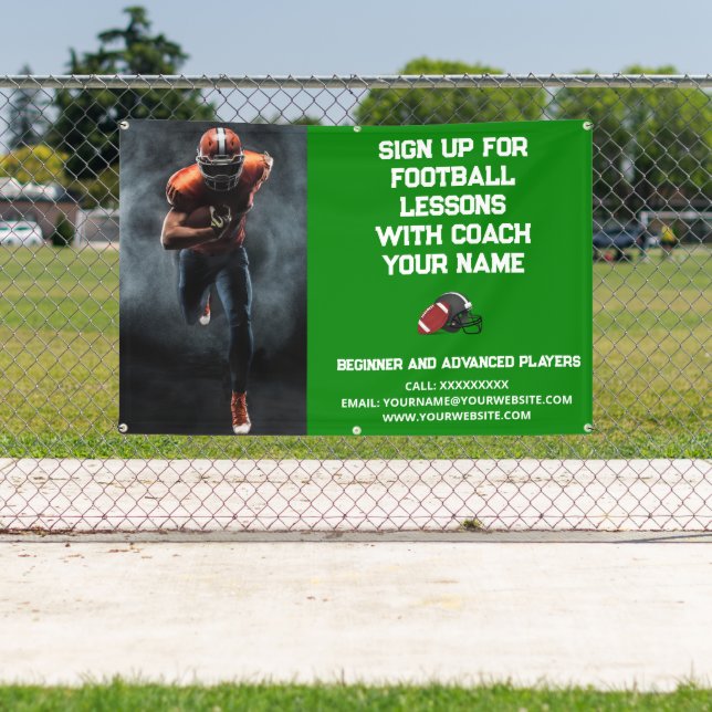 Custom Football Coach Coachte Klassenunterricht Gr Banner (InSitu)