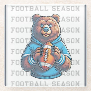 Custom Football Glasuntersetzer