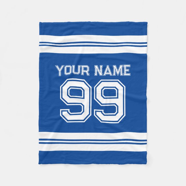 Custom Football Jersey Nummer athletic Streifen Fleecedecke (Vorderseite)