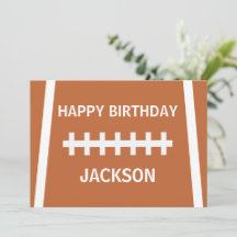Custom Football Player Ball Sport Happy Geburtstag
