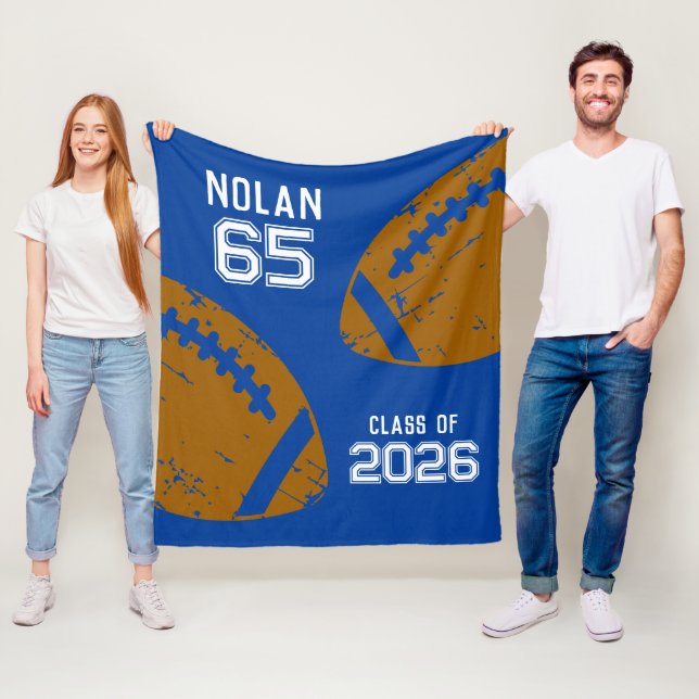 Custom Football Senior Player Class Fleecedecke (Beispiel)
