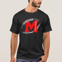 Custom Football Team Shirt Letter M Football Schnü