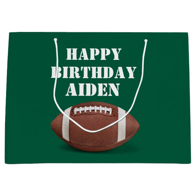 Custom Football Theme Party Große Geschenktüte (Vorderseite)