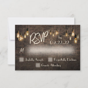 Custom for Allison and Gary, RSVP Karte