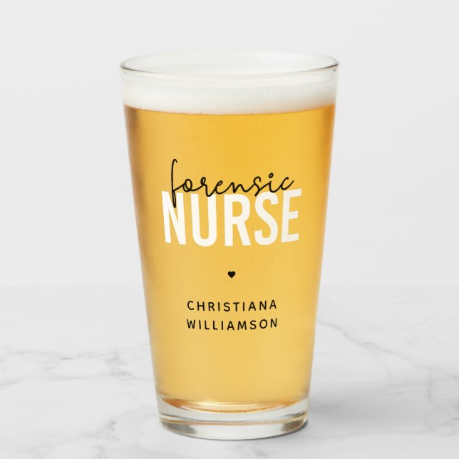 Custom Forensic Nurse | Geschenke für Kriminaltech Glas (Vorne (Gefüllt))