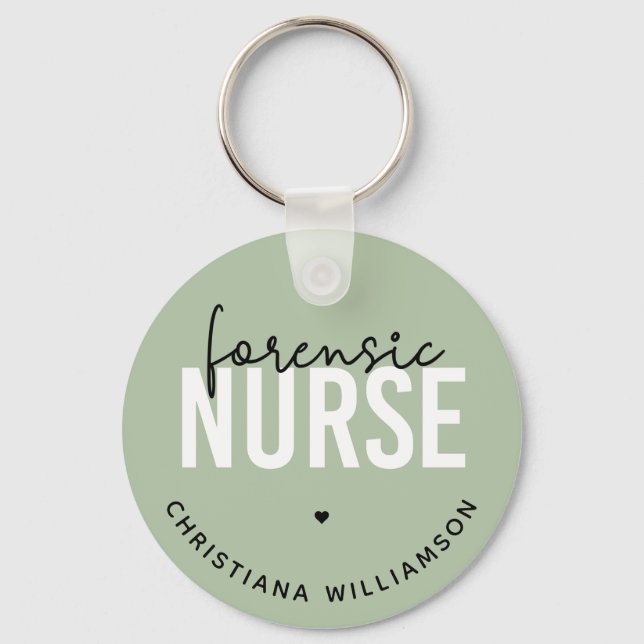 Custom Forensic Nurse | Geschenke für Kriminaltech Schlüsselanhänger (Vorderseite)