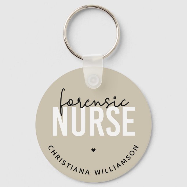 Custom Forensic Nurse | Geschenke für Kriminaltech Schlüsselanhänger (Vorderseite)