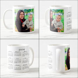 Custom Foto 2026 Kalender Kaffee Tasse